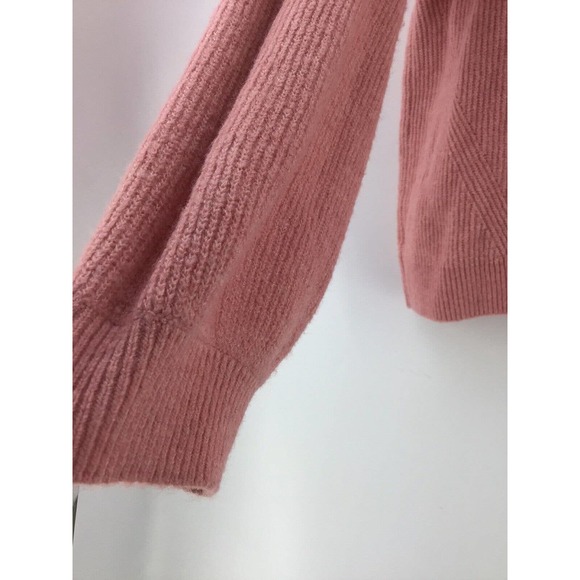 Halogen Sweater Women Size X1 Wool Blend Ruffles Neck Blush - Picture 7 of 16